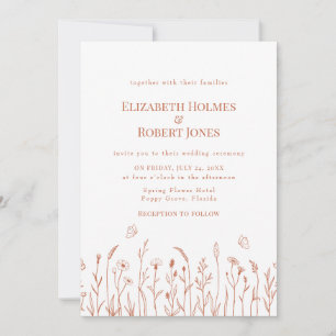 Invitación de Boda de Pradera de Flores Silvestres