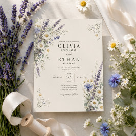 Invitación de boda de pradera de flores silvestres