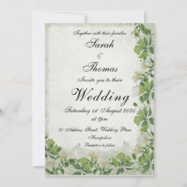 Invitación de boda de pradera vicoriana