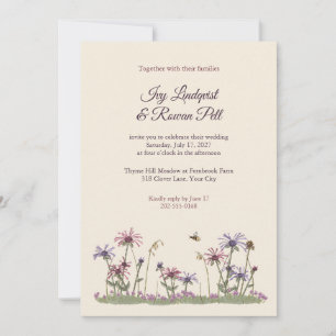 Invitación de boda de prado con Bálsamo de Abeja y