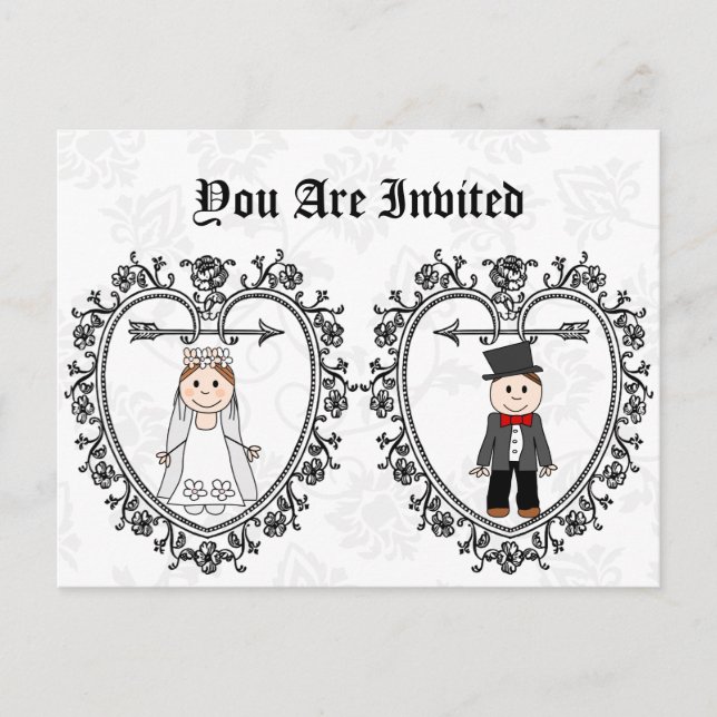 INVITACIÓN DE BODA DE PRESUPUESTO DIVERTIDO (Anverso)