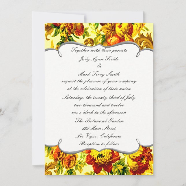 Invitación de Boda de Primavera (Anverso)
