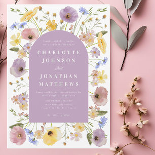 Invitación de Boda de Primavera con Arco de Flores