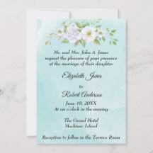 Invitación de boda de primavera con flor de boda b
