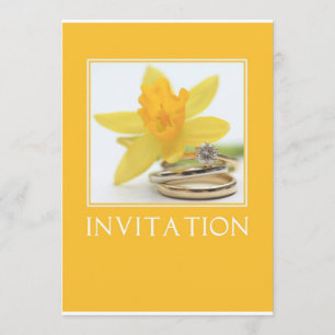 invitación de boda de primavera con narcisos amari