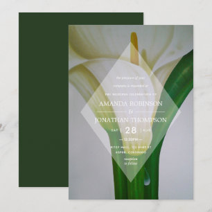 Invitación de boda de primavera floral de lirio de