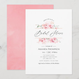 Invitación de boda de primavera geométrica flor de