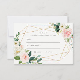 Invitación de boda de primavera geométrica románti