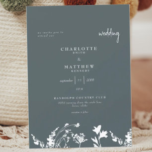 Invitación de boda de primavera poética