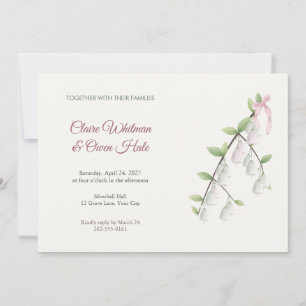 Invitación de boda de rama de silverbell