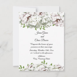Invitación de boda de ramo mixto de flores