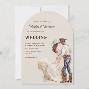 Invitación de boda de rancho occidental