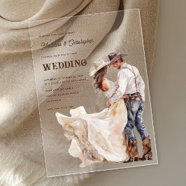 Invitación de boda de rancho occidental