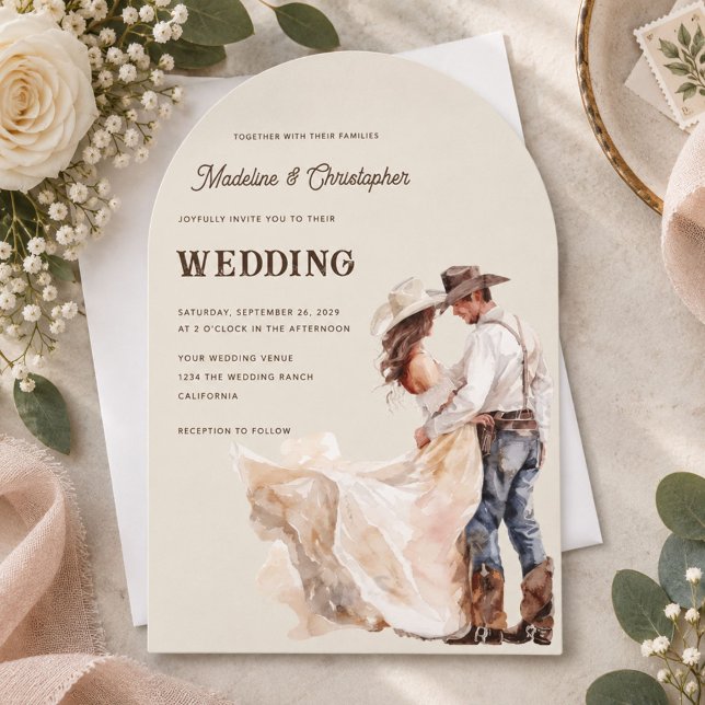 Invitación de boda de rancho occidental (Subido por el creador)