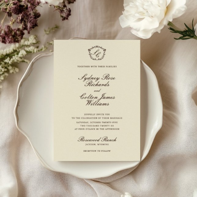 Invitación de boda de rancho occidental romántico (Subido por el creador)