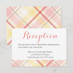Invitación de boda de rayas de cuadros escoceses r