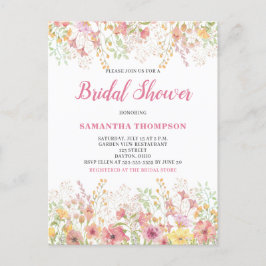 Invitación de boda de regadera floral botánica ros