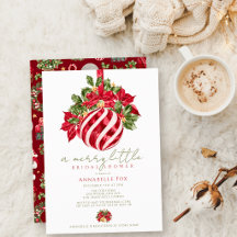 Invitación de Boda de Regalo de Navidad con Adorno