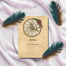 Invitación de Boda de Relojería Corazón Atemporal