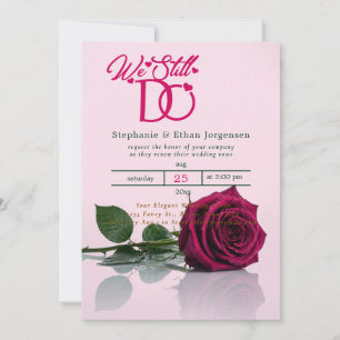 Invitación de Boda de Renovación de Votos Magenta