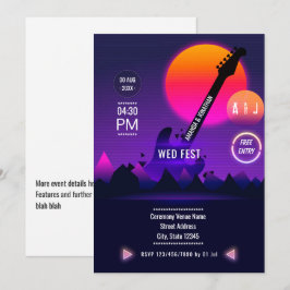 Invitación de boda de Rock and Roll