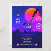 Invitación de boda de Rock and Roll