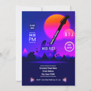 Invitación de boda de Rock and Roll
