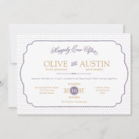 Invitación de boda de romance de cuento de hadas