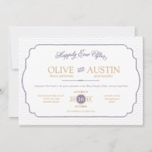 Invitación de boda de romance de cuento de hadas