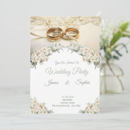 Invitación de boda de romance elegante