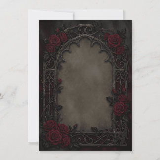 Invitación de boda de romance gótico - Floral oscu