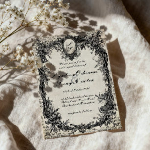 Invitación de Boda de Romance Gótico Melancólico