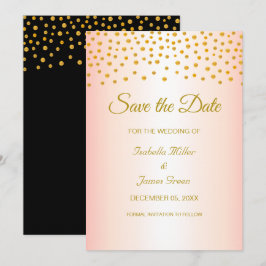 Invitación de boda de Rosa de Oro Negro para Guard