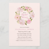 Invitación de boda de rosa de primavera de color r