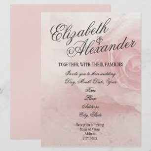 Invitación de Boda de Rosa Rosa Suave