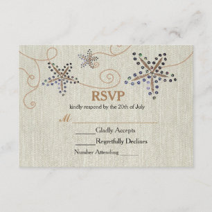 Invitación de boda de RSVP de la playa de la