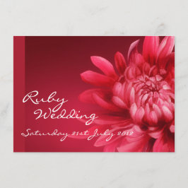 Invitación de boda de rubí 40º