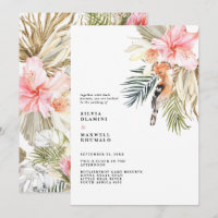 Invitación de boda de safari africano encantado