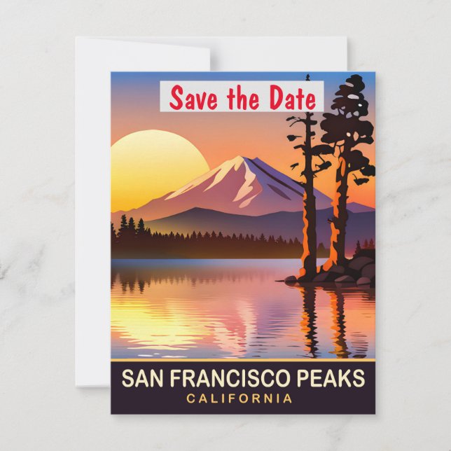 Invitación de boda de San Francisco Peaks Arizona (Anverso)