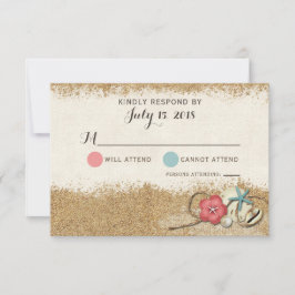 Invitación de Boda de Sandy Beach Hibiscus & Shell