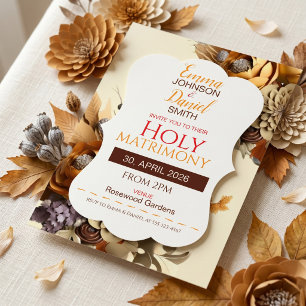 Invitación de boda de santo matrimonio elegante –
