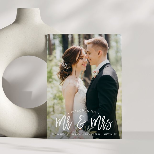 Invitación de boda de script de brocha escrita a m (Subido por el creador)