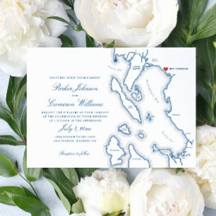 Invitación de boda de Squalicum Boathouse Bellingh