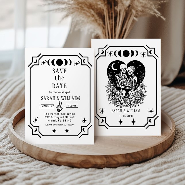 invitación de boda de tarot negro gótico para guar (Subido por el creador)