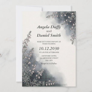 Invitación de boda de tartán Misty Glen Urquhart