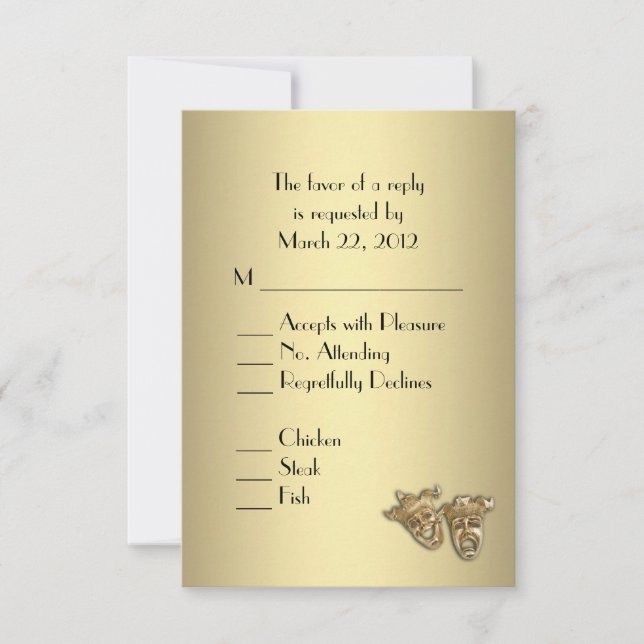 Invitación de Boda de Teatro (Anverso)