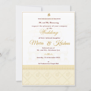 Invitación de Boda de Templo Indio
