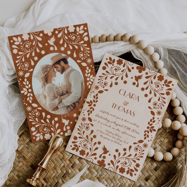 Invitación de boda de terracota beige Fiesta Mexic (Subido por el creador)