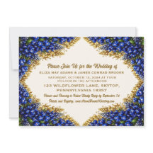 Invitación de Boda de Texas Bluebonnet