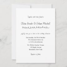 Invitación de Boda de Tipografía Clásica